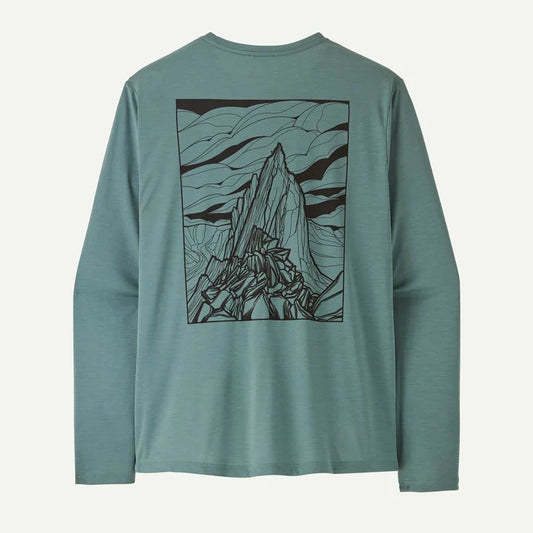 Patagonia Men's L/S Capilene Cool Daily Shirt - Cloud Drag: Blue Sage/Light Blue Sage X-Dye