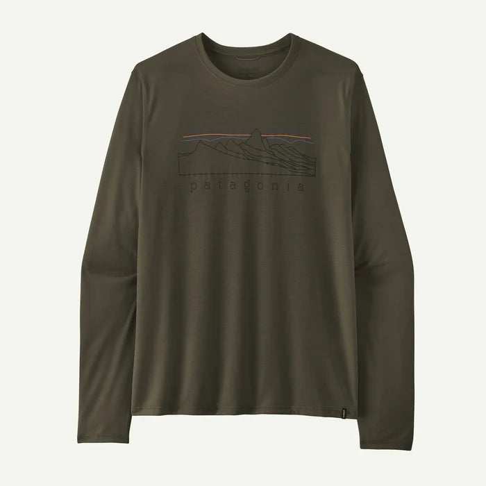 Patagonia Men's L/S Capilene Cool Trail Shirt - Stratapeaks: Basin Green