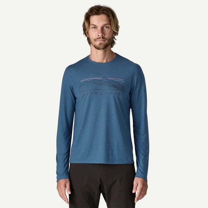 Patagonia Men's L/S Capilene Cool Trail Shirt - Stratapeaks: Basin Green