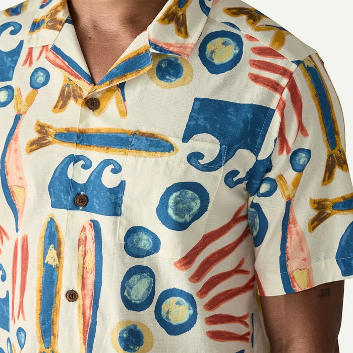 Patagonia Men's Tidal Thread Camp Shirt - Tropiclimb: Hot Ember