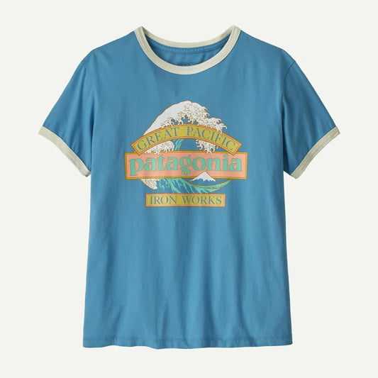 Patagonia Women's Great Waves Ringer Tee - Shore Blue