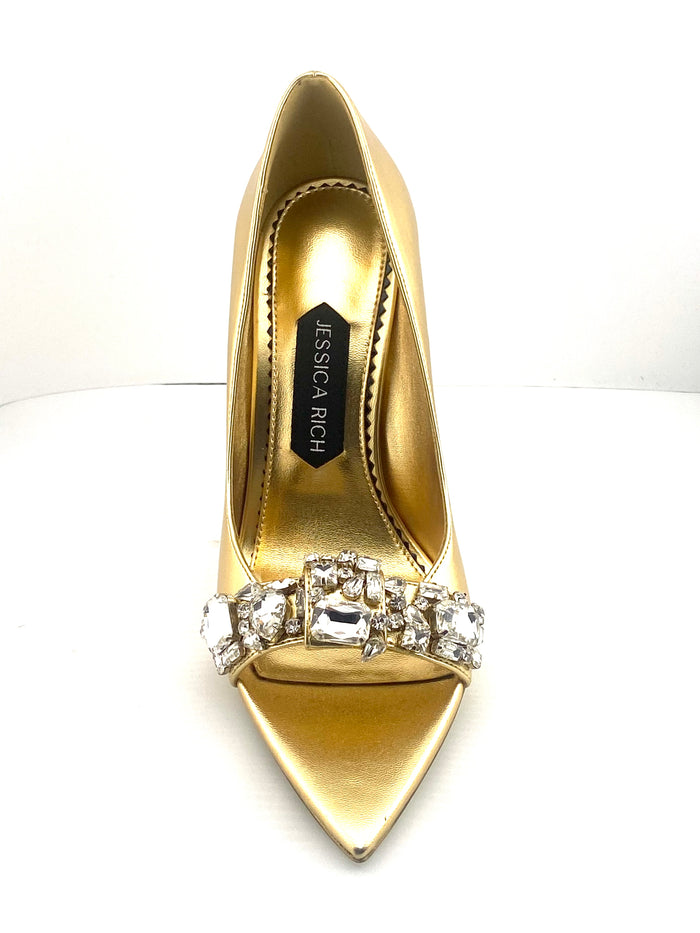 Patent Leather Pointed-Toe Stiletto Pump Diamond Pump