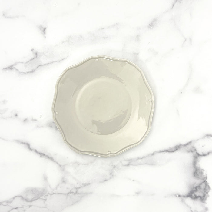 Paula Deen Gray Stoneware Scalloped Edge Salad Plate