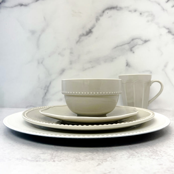 Paula Deen Gray Stoneware Scalloped Edge Salad Plate