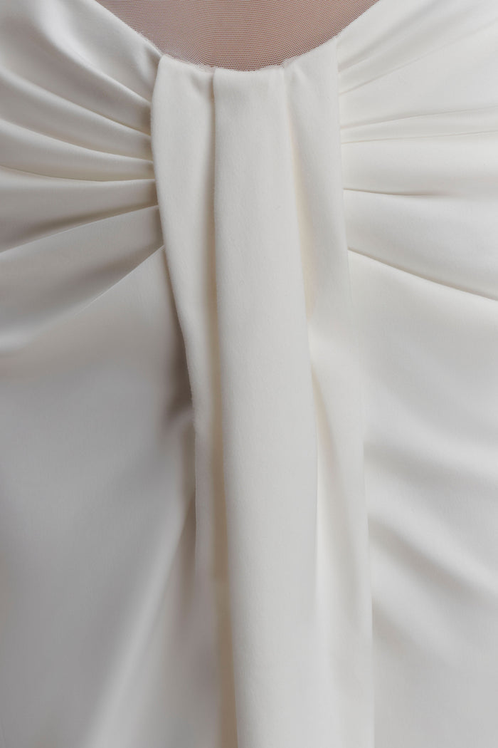 Paulina Cut Out Strapless Maxi Dress - White