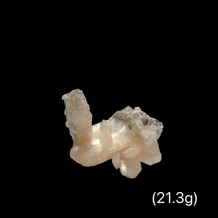 One (#14/ 21.3g) Peach Stilbite Zeolite Crystal