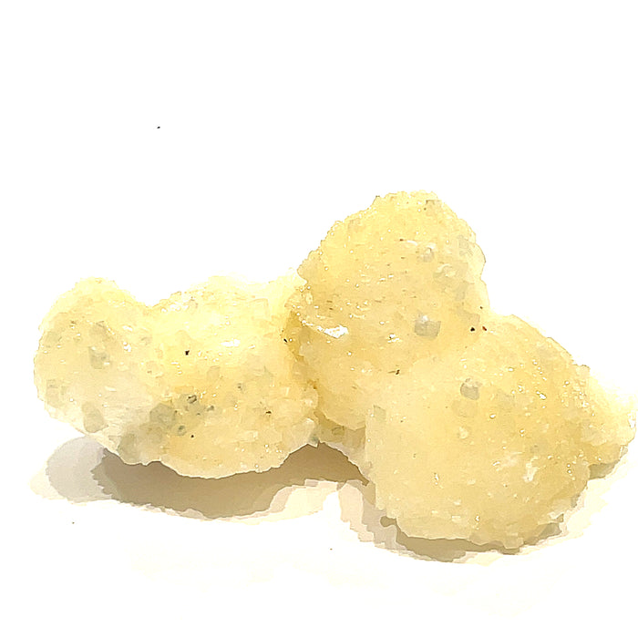 #6 Stilbite on a white background, front view.