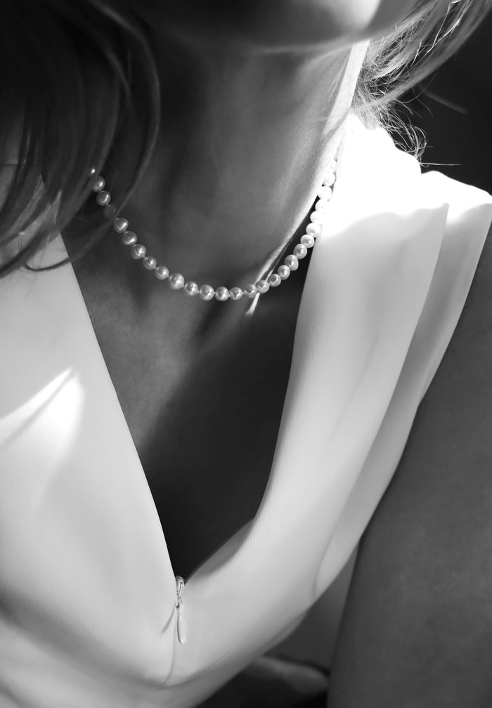Pearl Choker Halsband, Barockpärlor, medium