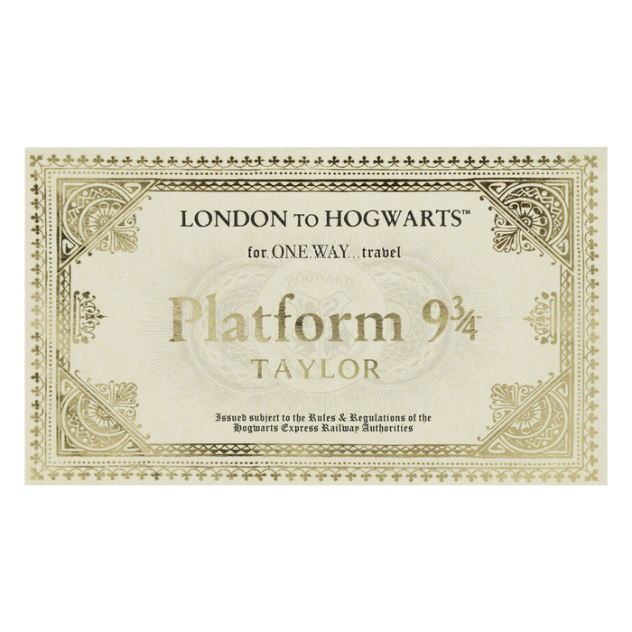 Personalized Hogwarts Express Ticket