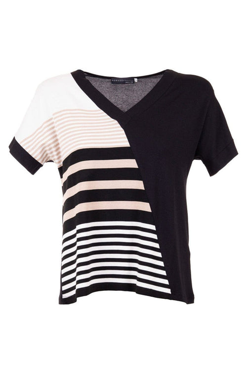 Peruzzi S25199 Side Stripe T-Shirt - Dotique