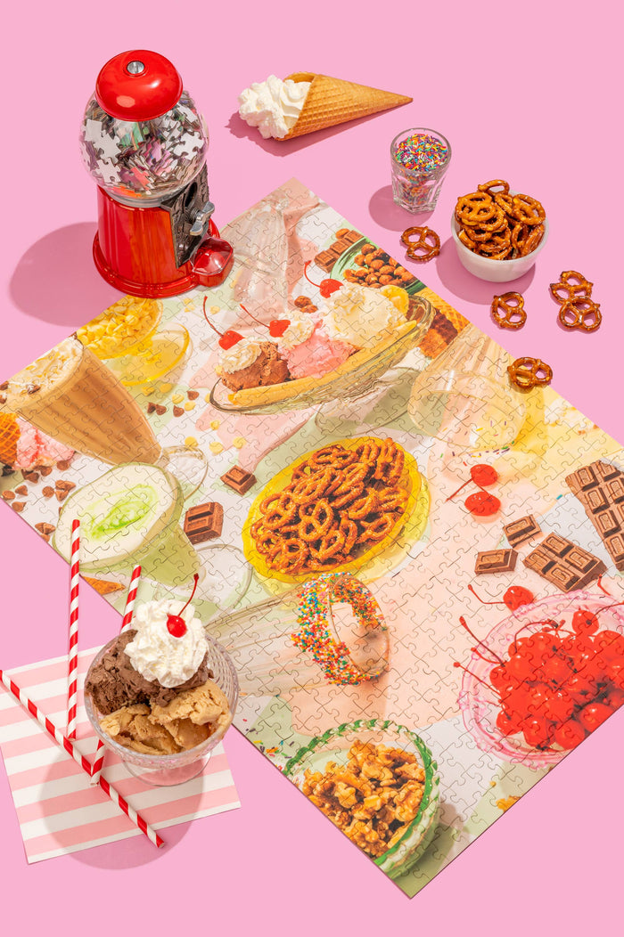 Pezel Puzzles - Spilt Milk | 500 Piece Jigsaw Puzzle w/ Canvas Bag