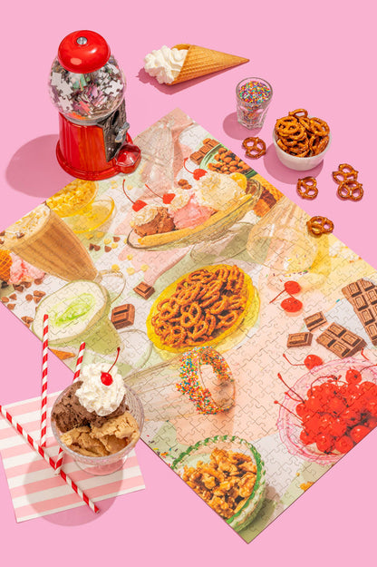 Pezel Puzzles - Spilt Milk | 500 Piece Jigsaw Puzzle w/ Canvas Bag