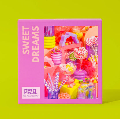 Pezel Puzzles - 🍭 Sweet Dreams 🌈 | 500 Piece Jigsaw Puzzle w/ Canvas Bag