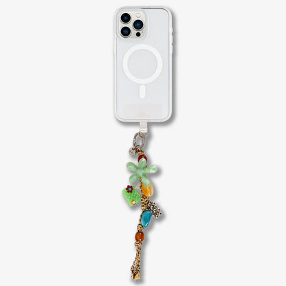 Phone Charms with Universal Tab - Jade Blossom