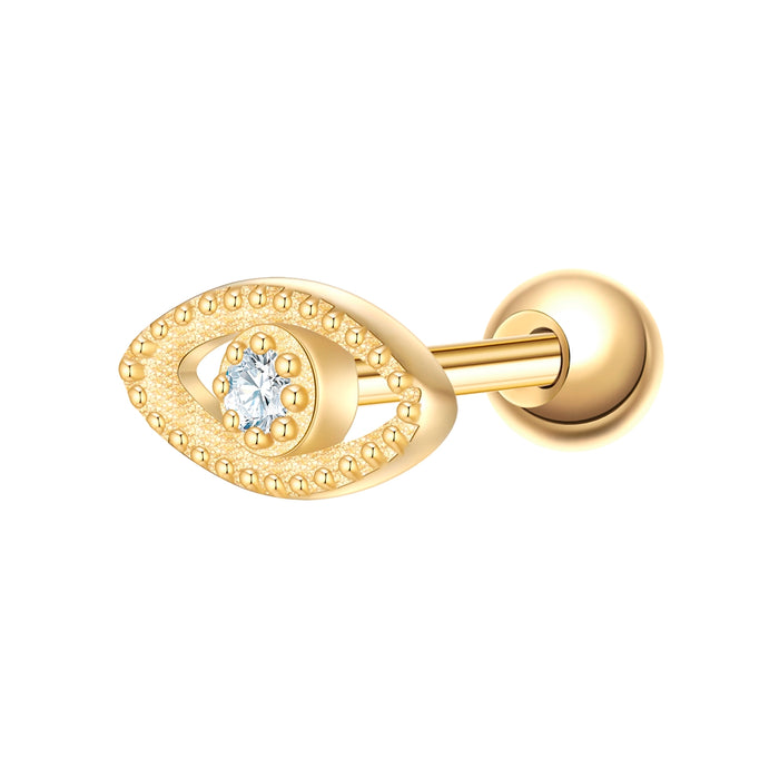 Piercing Allsehendes Auge gold Zirkonia