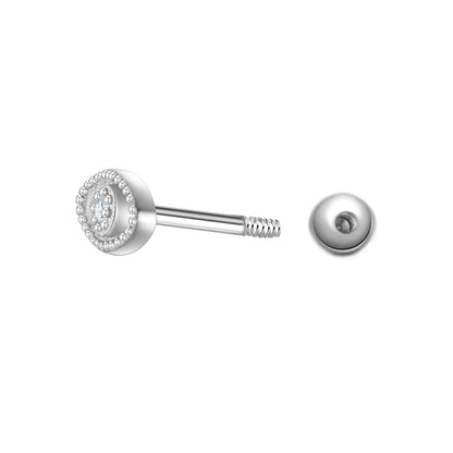 Piercing Allsehendes Auge silber mit Zirkonia