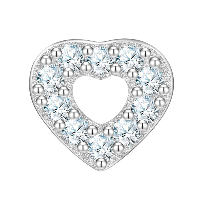 Piercing Herz offen mit Zirkonia