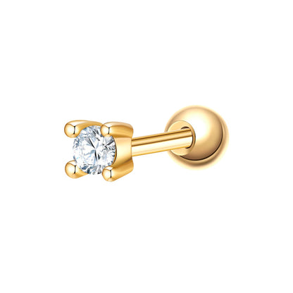 Piercing klein gold Zirkonia