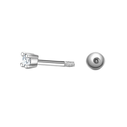 Piercing klein silber Zirkonia