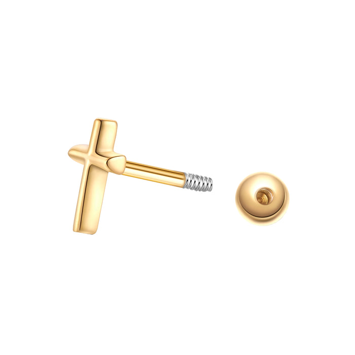 Piercing Kreuz gold