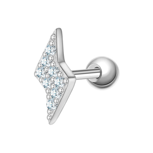 Piercing silber Blitz Zirkonia