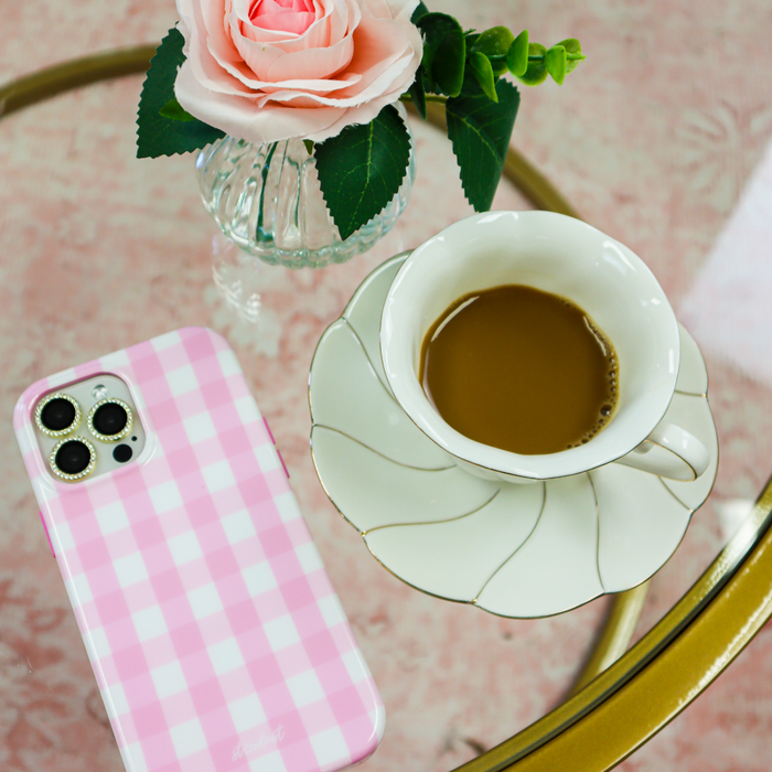 Pink Gingham MagSafe iPhone Case