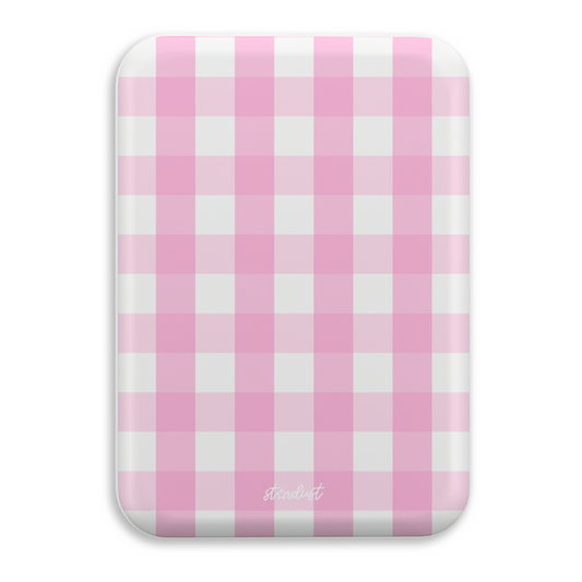 Pink Gingham MagSafe Power Bank