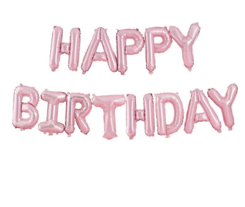 Ginger Ray Party Pink Happy Birthday Balloon Garland