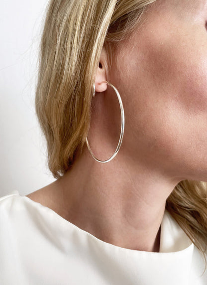 Plain Hoops XL 60 mm | 925 silver