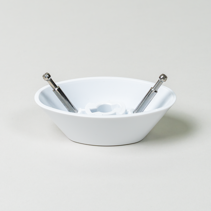 Bosch plastic whip driver on a grey background