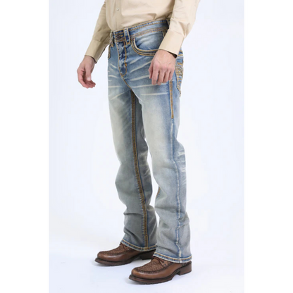 Platini Holt Men's Blue Slim Boot Cut Jeans