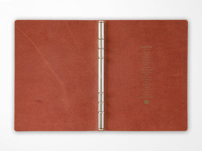 PLOTTER Limited Edition LISCIO Red Leather 6 Ring Leather Binder with Accessories - A5
