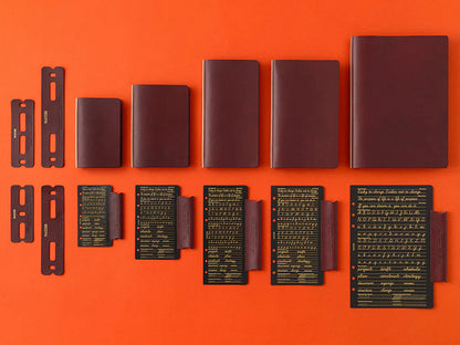 PLOTTER Limited Edition LISCIO Red Leather 6 Ring Leather Binder with Accessories - A5