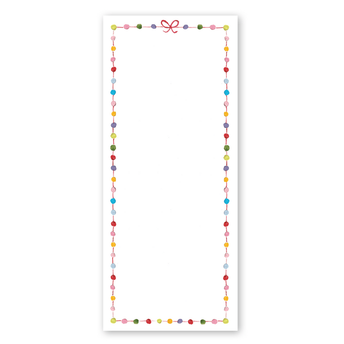 Dogwood Hill Pom Pom Party Skinny Notepad