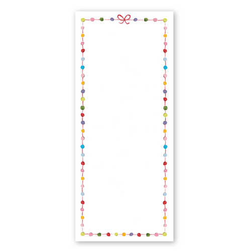 Dogwood Hill Pom Pom Party Skinny Notepad