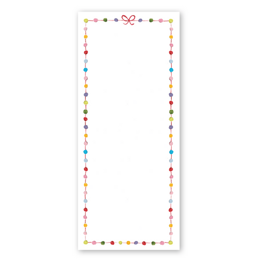 Dogwood Hill Pom Pom Party Skinny Notepad