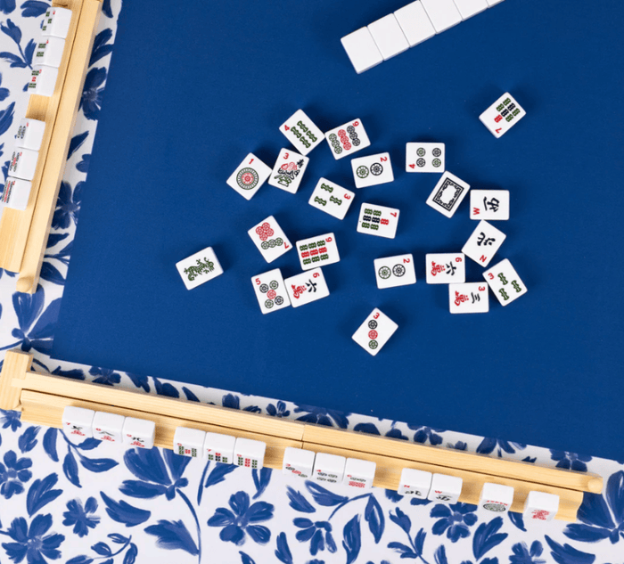 Elyse Breanne Design Home Porcelain Floral Mahjong Mat