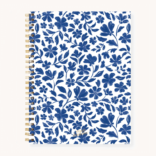 Elyse Breanne Design Notes and Journals Porcelain Floral Softcover Spiral Notebook
