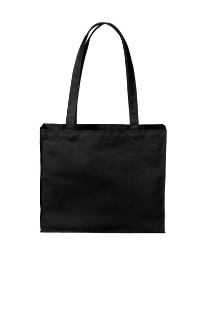 Deep Black Custom Cotton Canvas Shopper Tote - Corporate Gifts