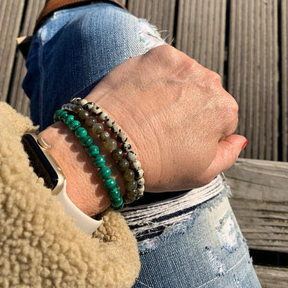 Power of 3! Armband "Das besondere Etwas", Dalmatiner Jaspis