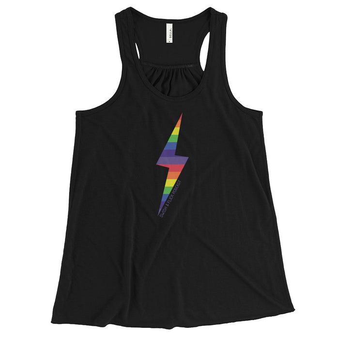 PRIDE Lightning Bolt Flowy Racerback Tank