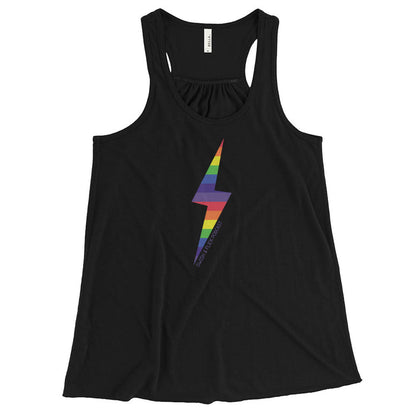 PRIDE Lightning Bolt Flowy Racerback Tank