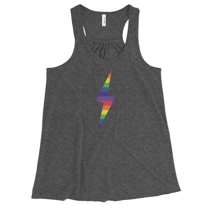 PRIDE Lightning Bolt Flowy Racerback Tank