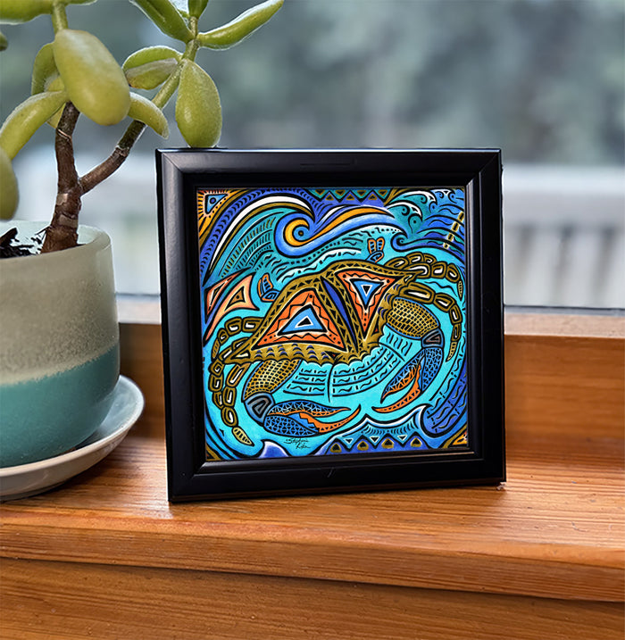 Primitive Crab Framed Art