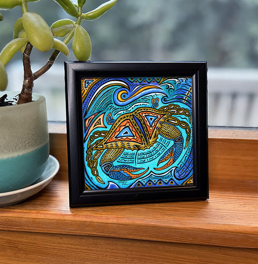 Primitive Crab Framed Art