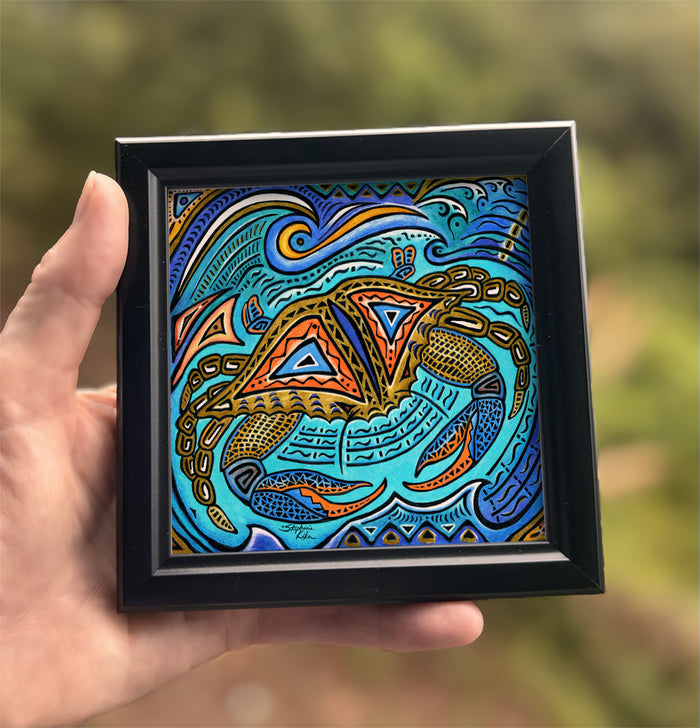 Primitive Crab Framed Art