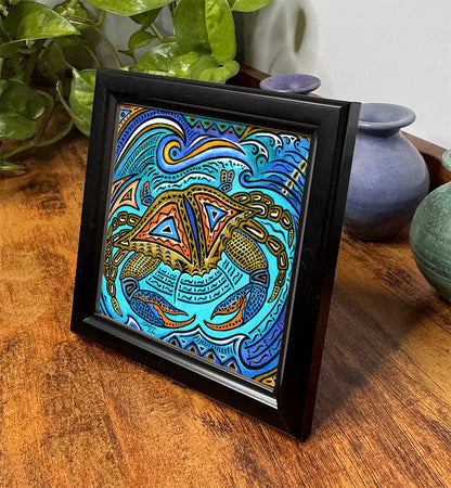 Primitive Crab Framed Art