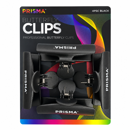 Prisma Butterfly Clips 4pc Black
