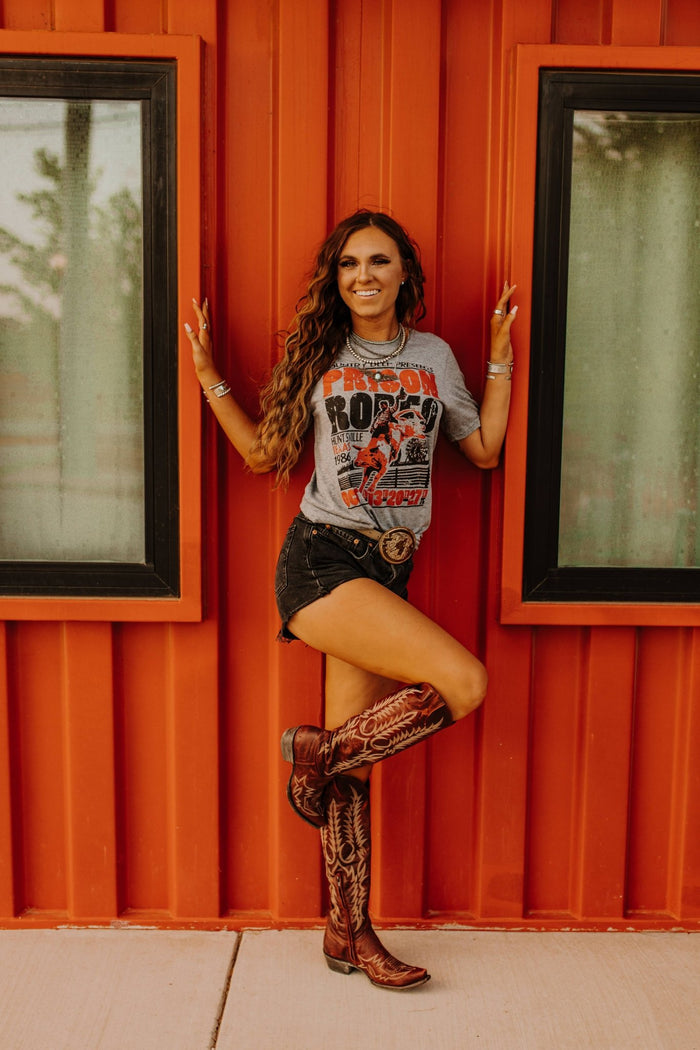 Prison Rodeo Graphic TeeGreyS