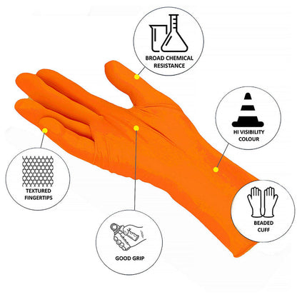 Proval Nitrile Orange PF Nitrile Disposable Glove